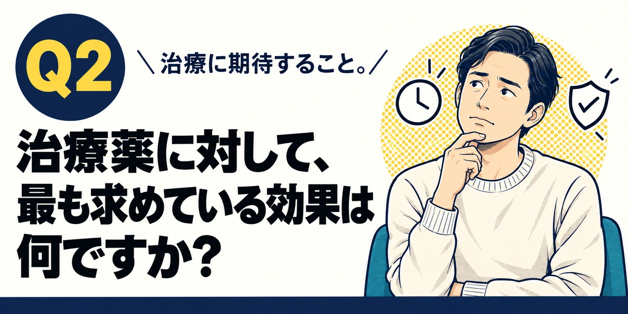 Q2 治療薬に対して、最も求めている効果は何ですか？